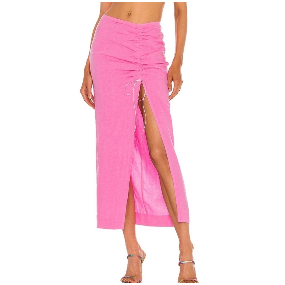 Natalie Rolt Bellini skirt linen pink 1‎ resortwear bridal vacation feminine